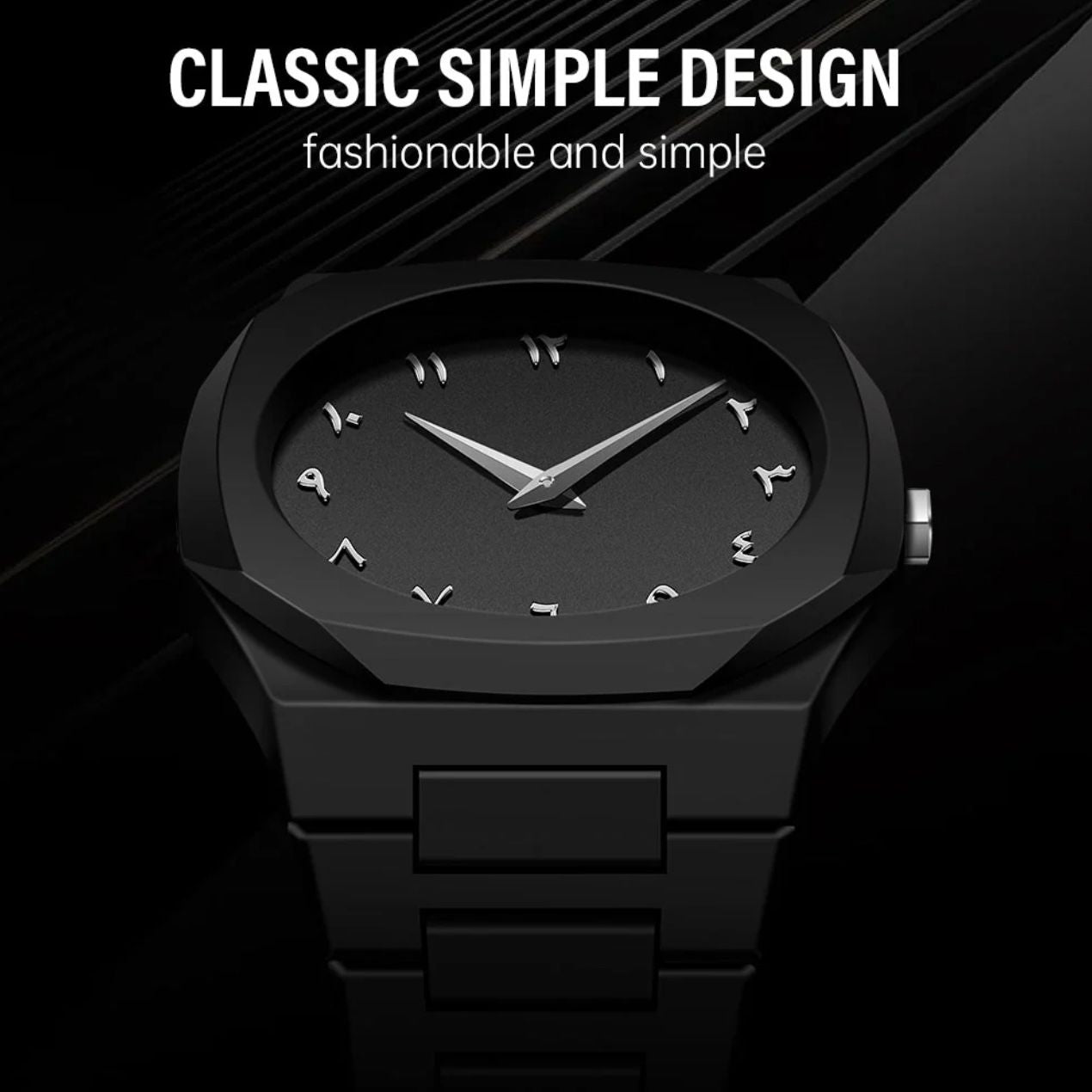 Noiraq™ Arabic Matt Black Watch | Limited Edition